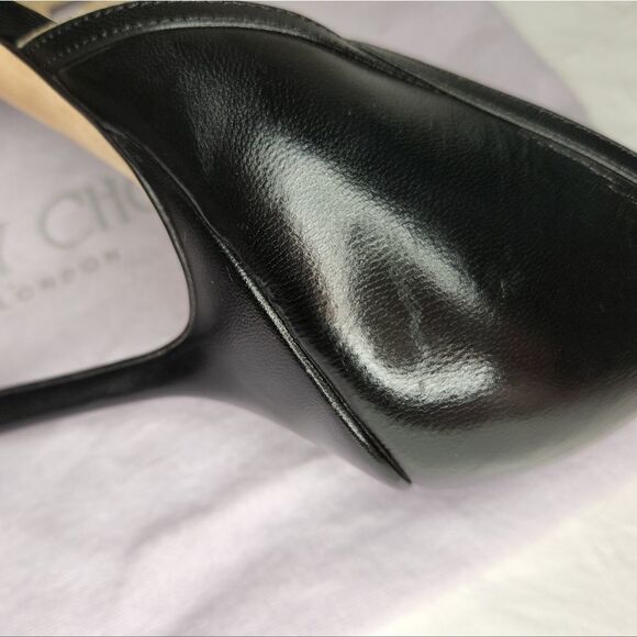 JIMMY CHOO black leather high heels - Picture 14 of 15
